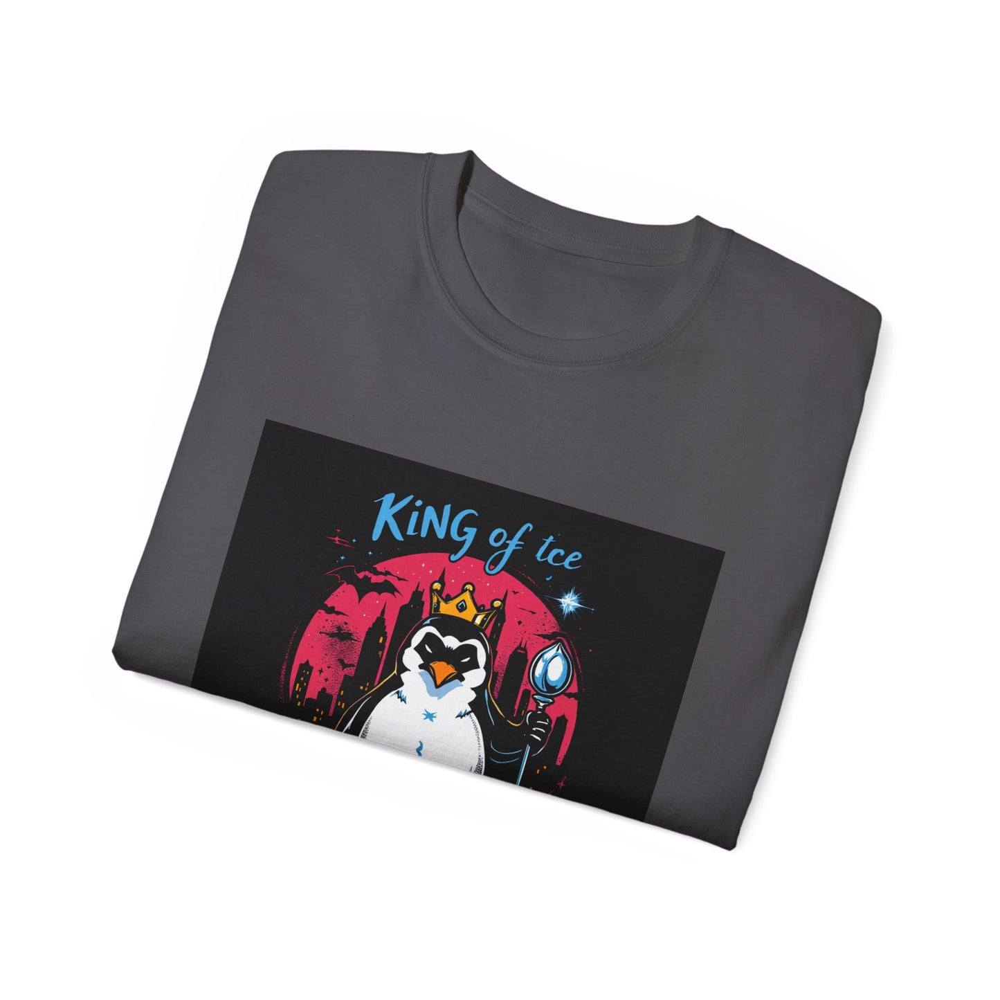 Graphic Tee - 'King of Gotham's Ice' Penguin Design