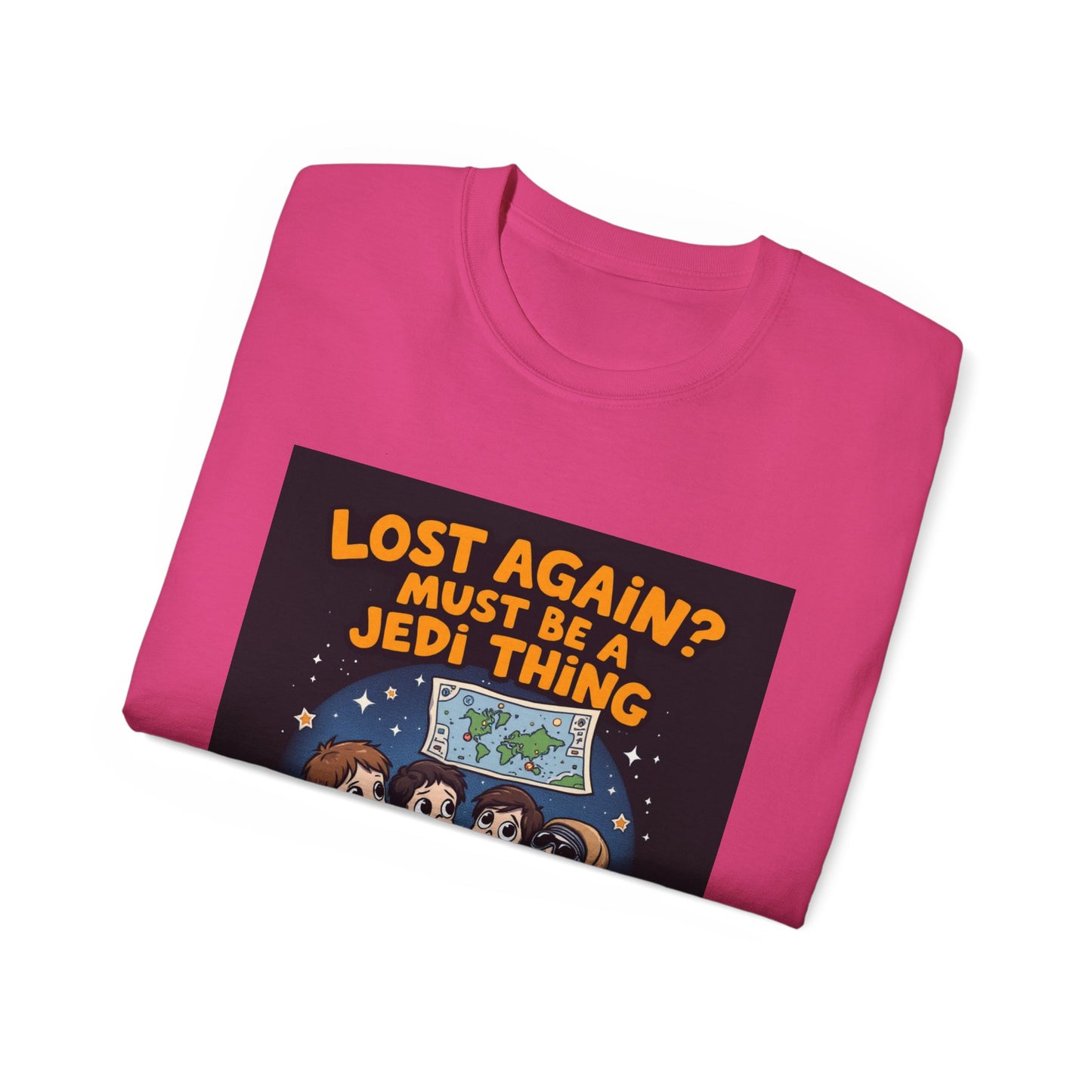 Cotton Tee with 'Lost Again Must Be a Jedi Thing' Design